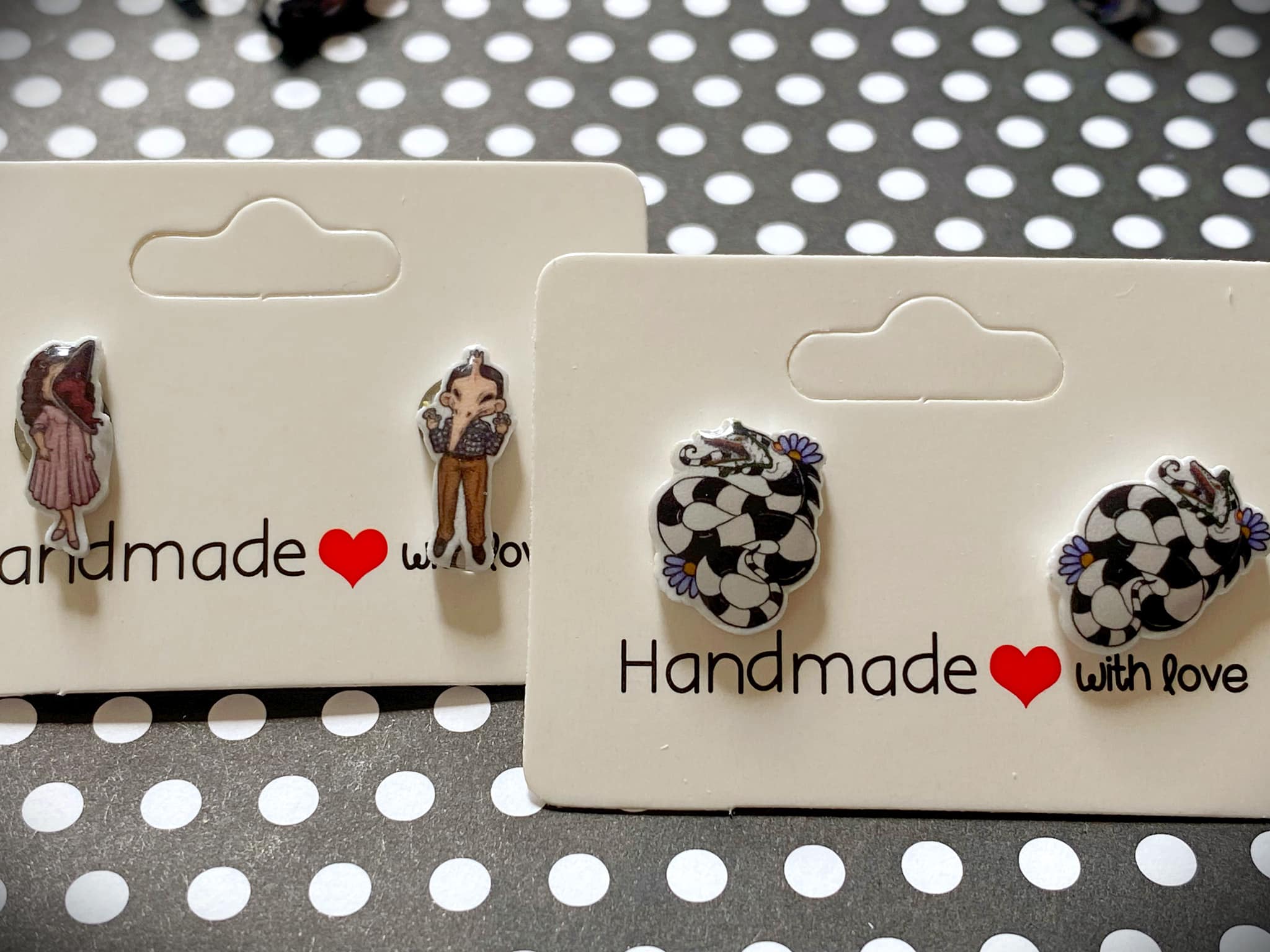 Beetlejuice Stud Earrings