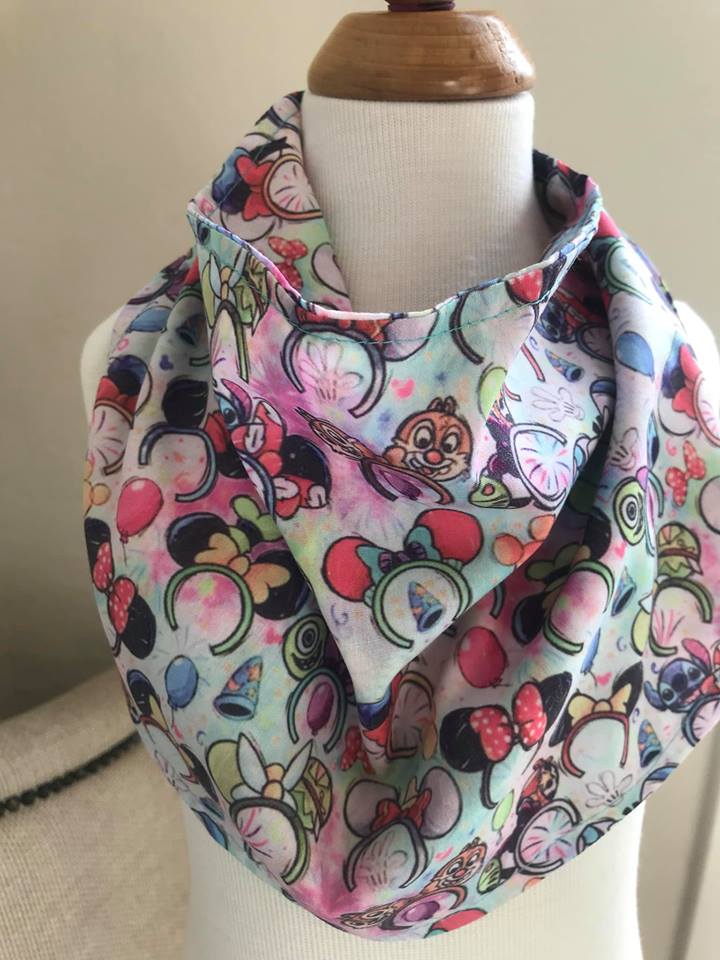 Disney Ears (Headband) Inspired Fabric Drool Bandana Bib