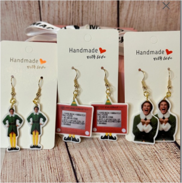 Elf Movie Inspired Dangle Earrings