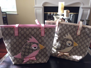 Designer Inspired Zoo Bird Patch Bag