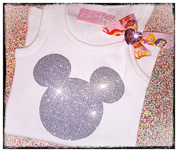 Glitter Mickey Tank