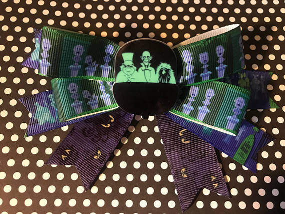 Disney's Haunted Mansion Inspired Hair Bow - Singing Heads/Doom Buggy