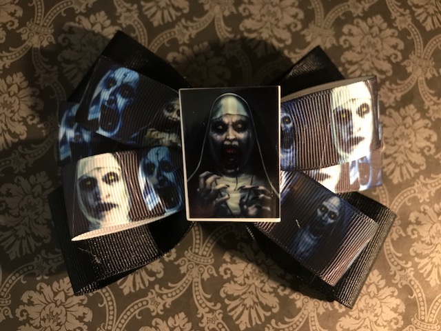 The Nun Horror Movie Inspired Hair Bow Clip