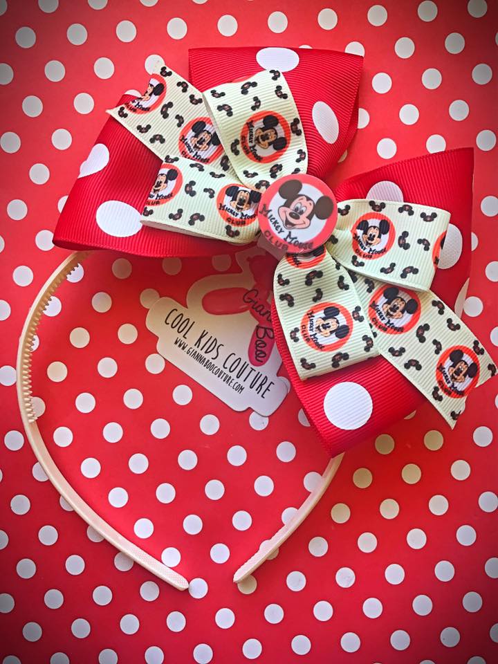Mickey Mouse Club Headband Bow