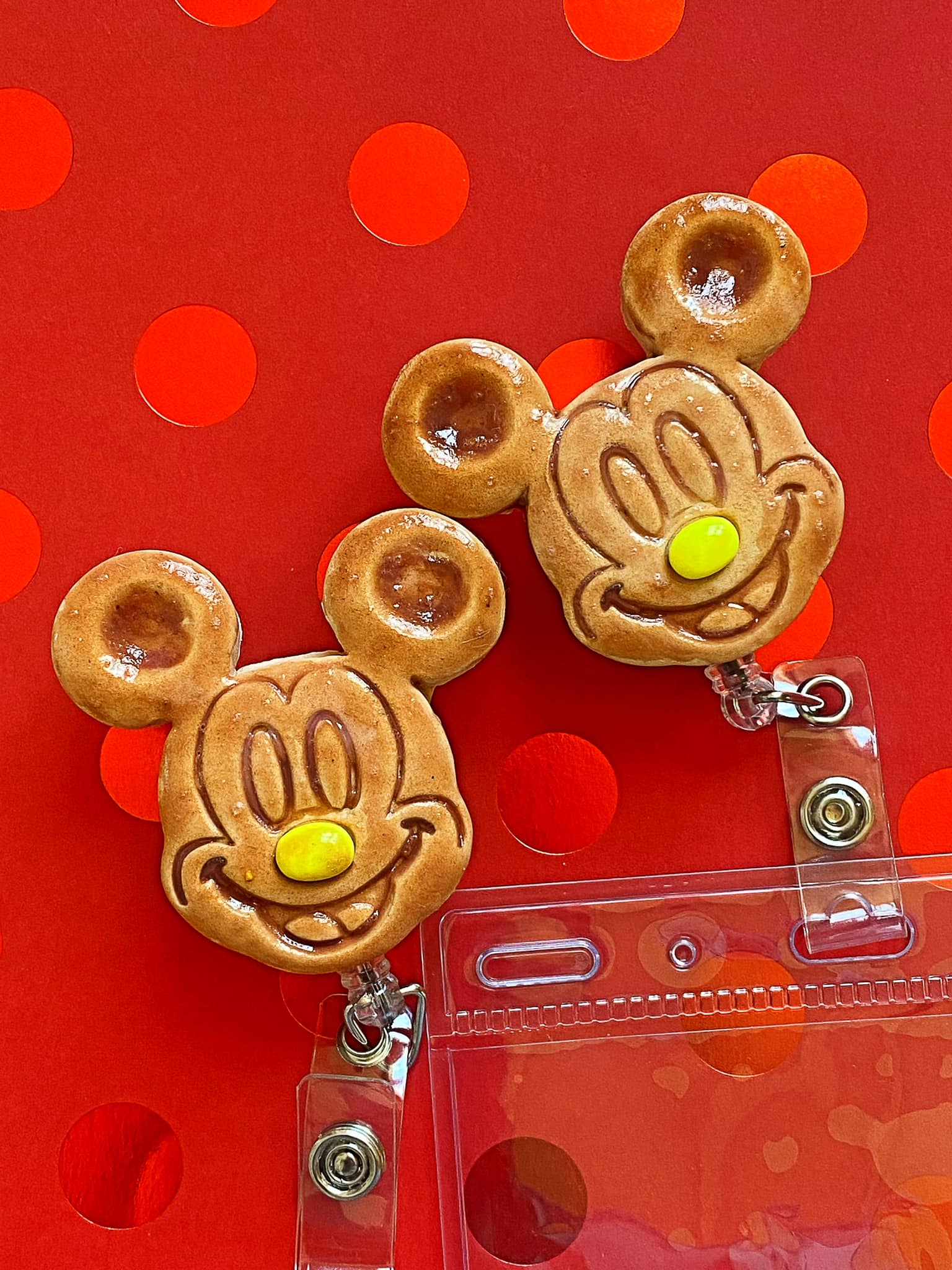 Mickey Waffle Badge Reel