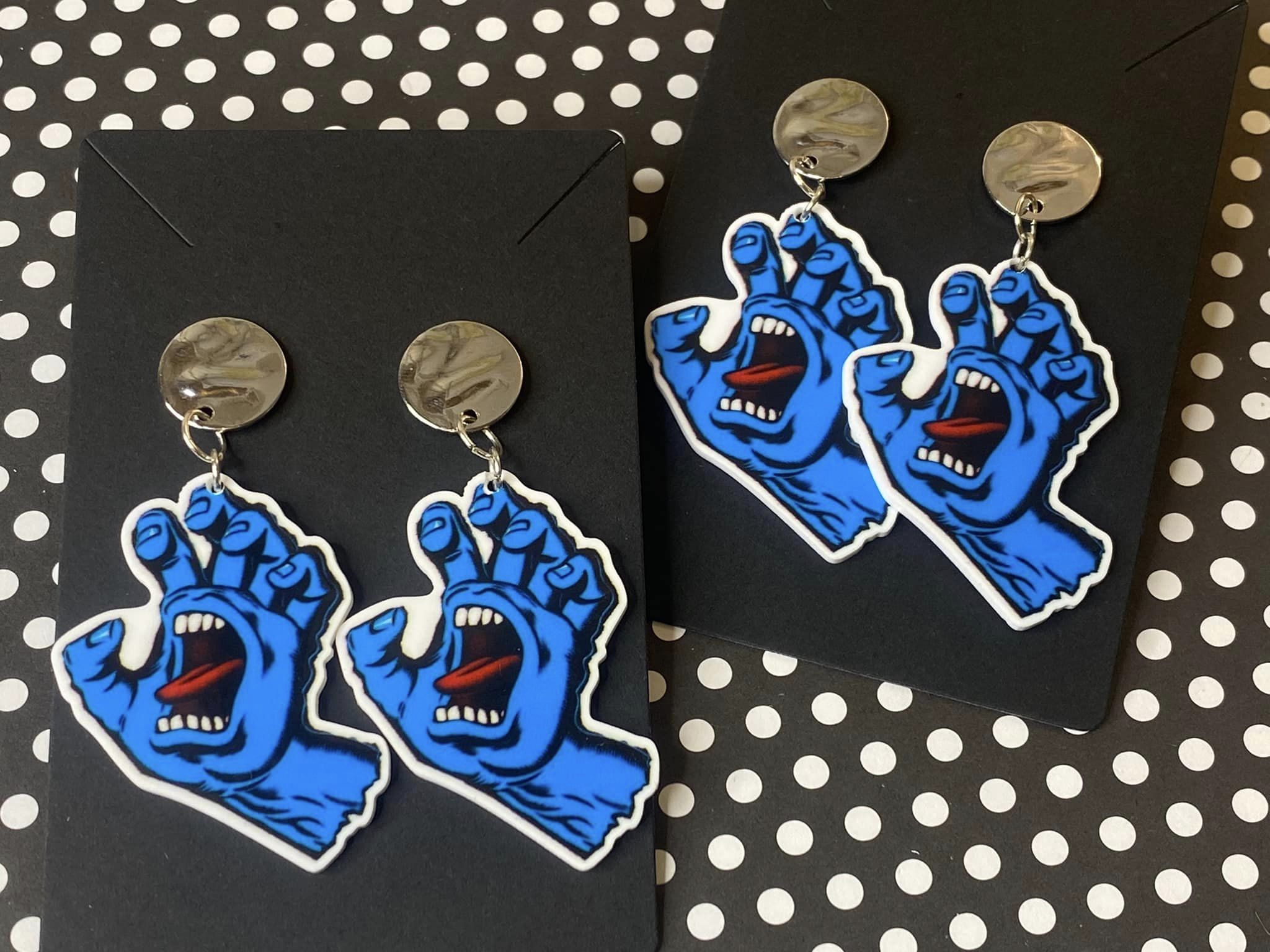 Santa Cruz Skateboard Art Inspired - Dandle Earrings