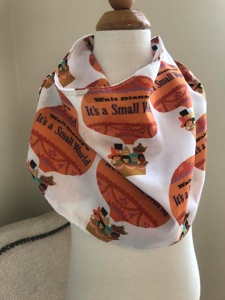 Vintage Small World Drool Bib Baby Bandana