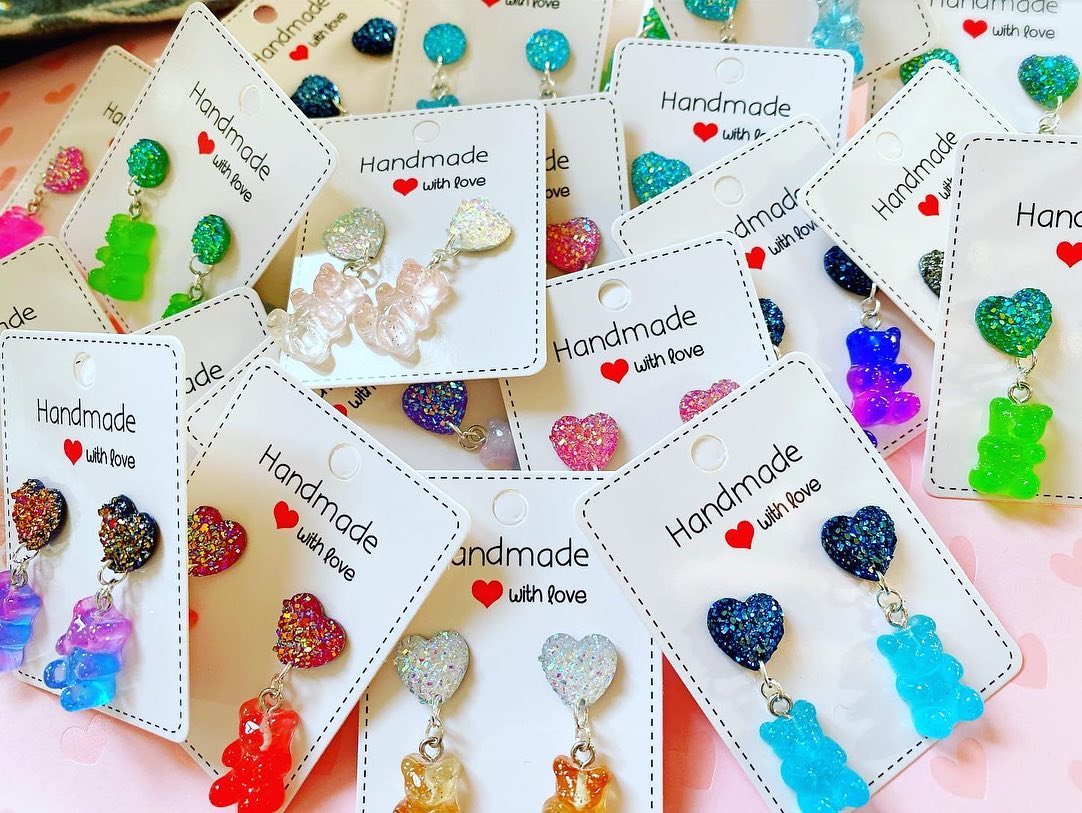 Sweet Sugar Gummy Bear Dangle Earrings