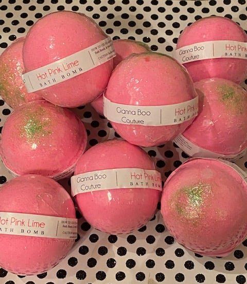 Hot Pink Lime Bath Bomb 5.5. oz Hot Pink Lime Bath Bomb 5.5. oz